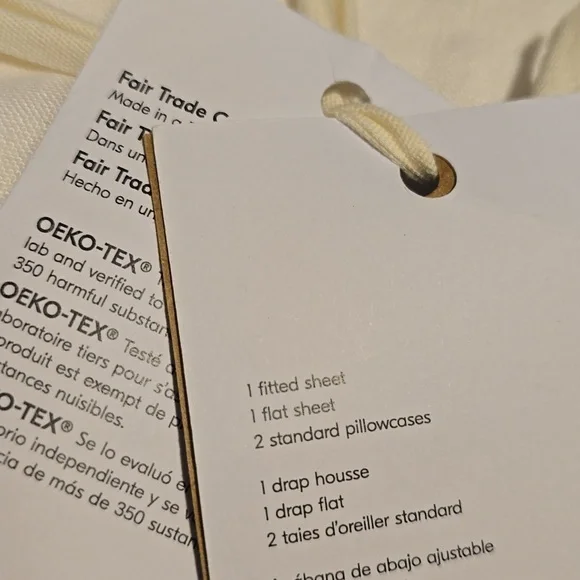 ❤️BUY 2 GET 1 FREE West Elm European Flax Linen Sheet Set, White,vQueen, $279 - Picture 13 of 16